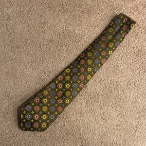 Robert Talbott concentric circles multicolor silk tie